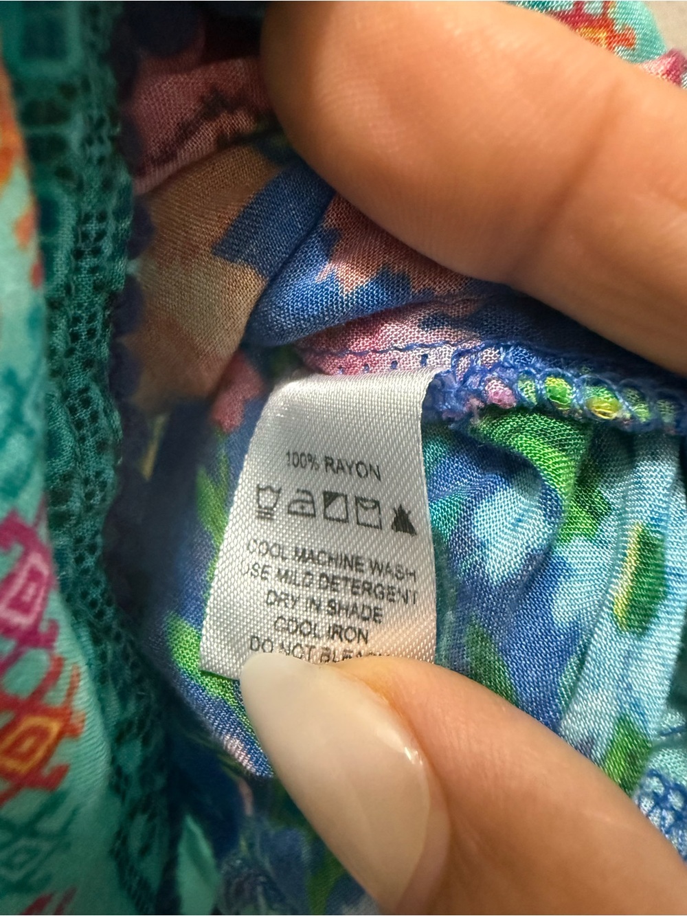 LULALIFE Vibrant Blue Floral Boho Tassel Dress - Picture 4 of 5
